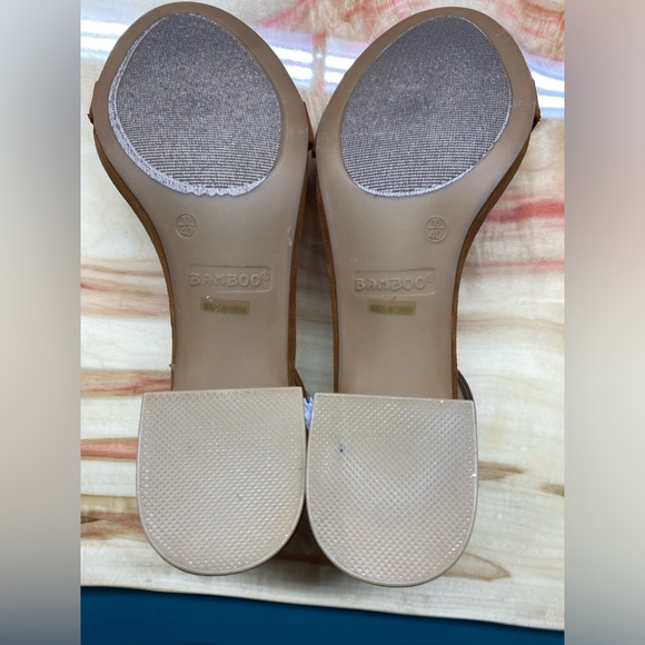 Bamboo Faux Suede Low Chunky Heel - Picture 10 of 10